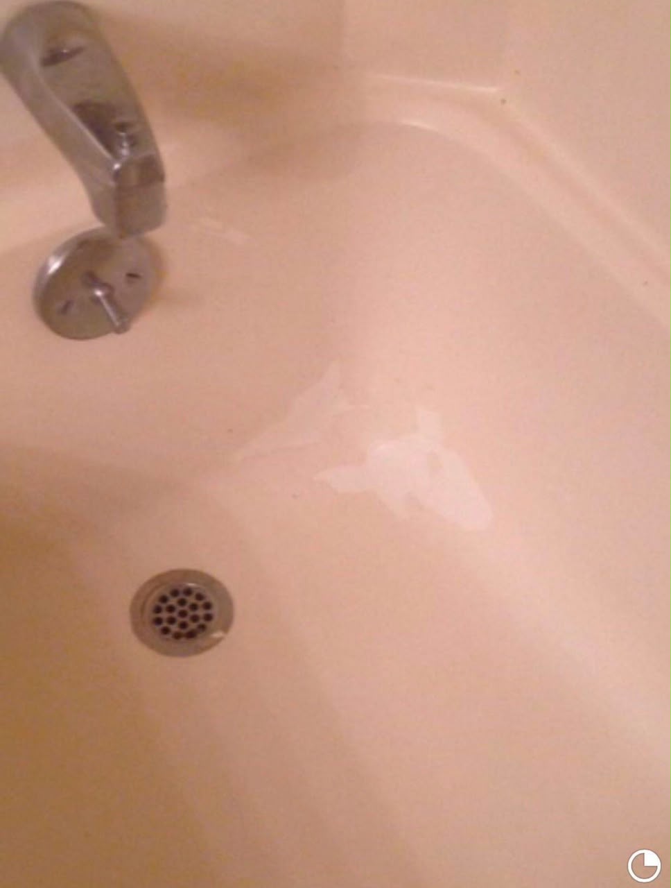 Before — Peeling Fiberglass Tub → Renewed by Anew Fiberglass Tub Refinishing